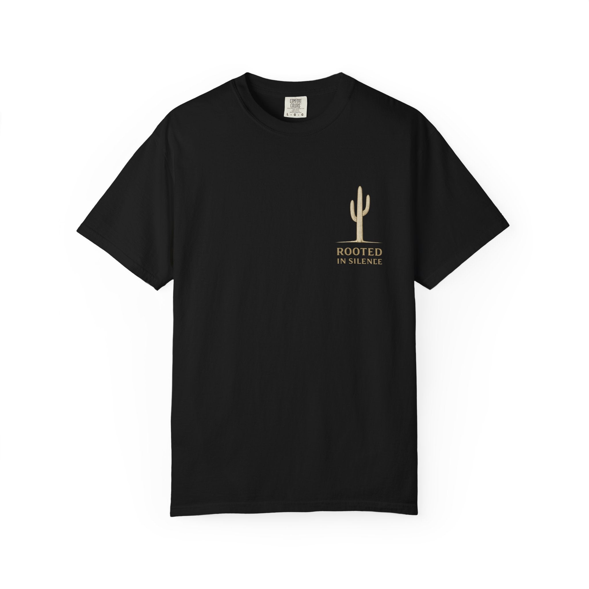 Rooted in Silence T-Shirt | Minimalist Desert Tee | Arizona Cactus Shirt | Vintage Streetwear Graphic | Lyfe Grind Co