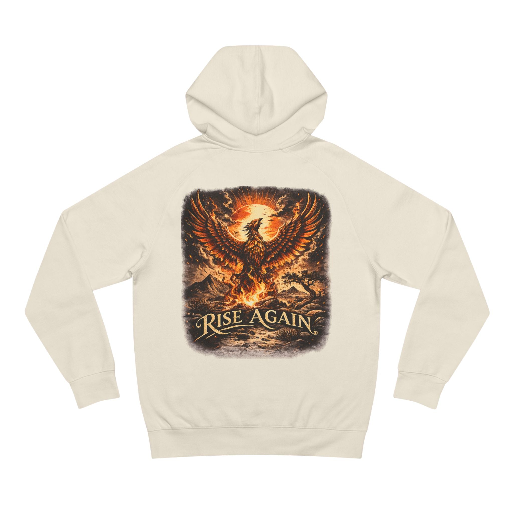 Lyfe Grind Co “Rise Again” Phoenix Hoodie – Streetwear Graphic Pullover, Motivational Gym Hoodie, Faith-Based Resilience Sweatshirt