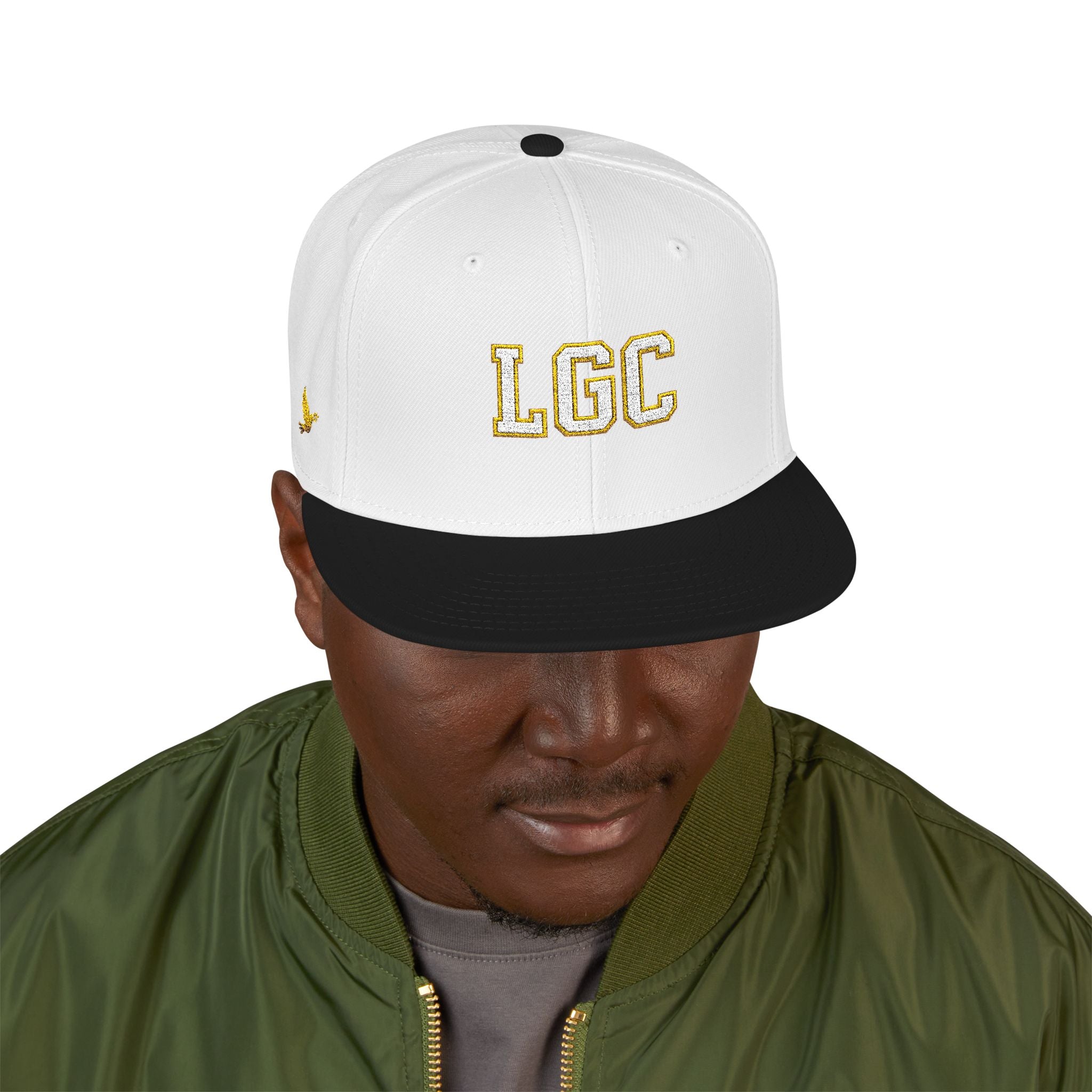 Lyfe Grind Co Snapback Hat – LGC Logo w/ Dove Detail | Premium Flat Brim Streetwear Cap