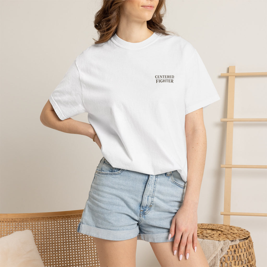 Centered Fighter Tee – LyfeGrind Co. | Angles Over Emotion | Geometric Balance Series