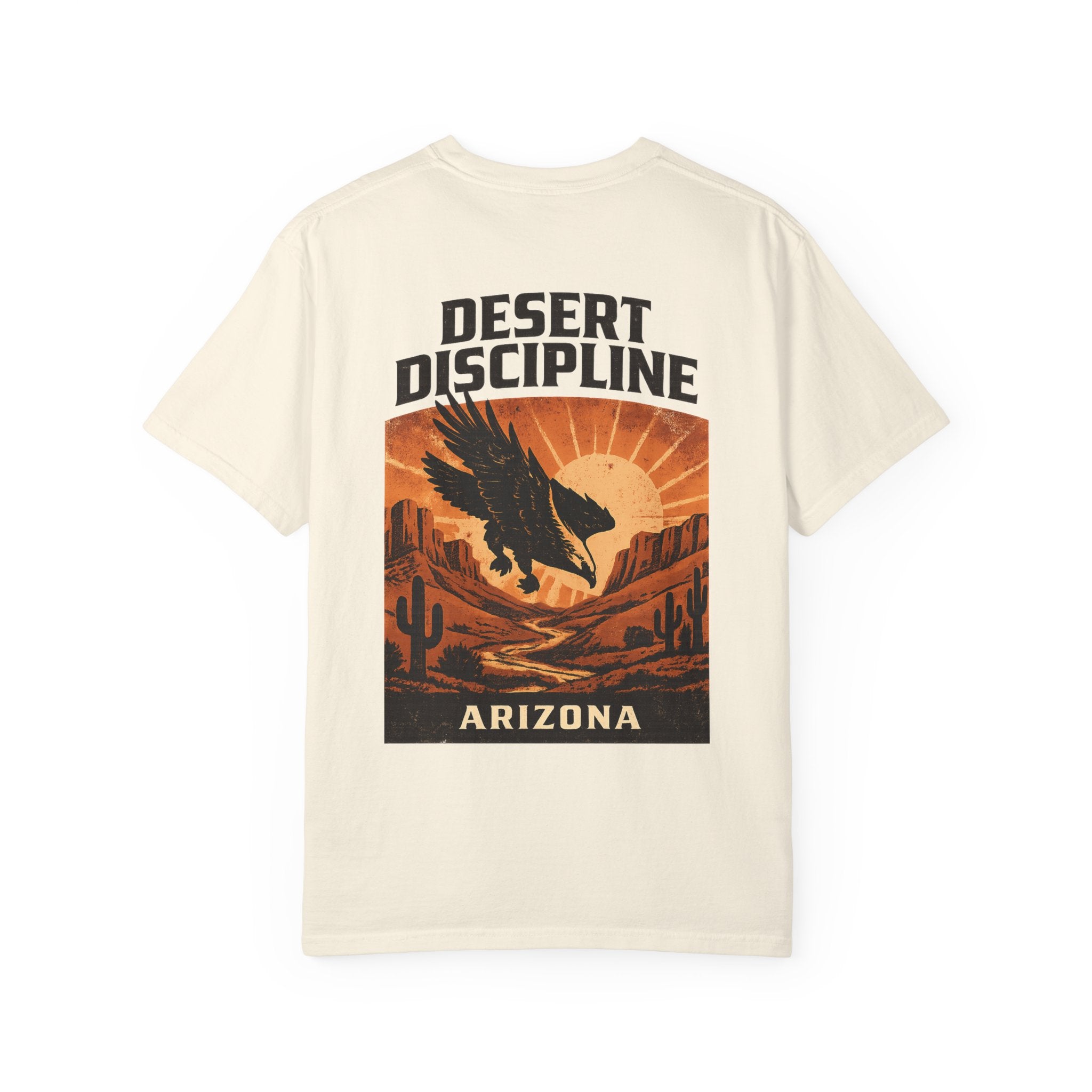 Desert Discipline T-Shirt | Arizona Desert Tee | Vintage Streetwear Graphic Shirt | Western Hawk Shirt | Lyfe Grind Co