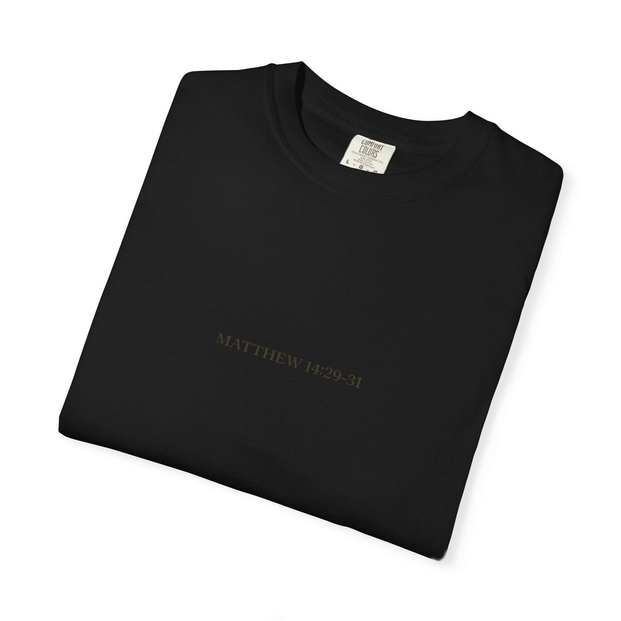Faith Walks Doubt Sinks T-Shirt – Matthew 14:29–31 Christian Streetwear