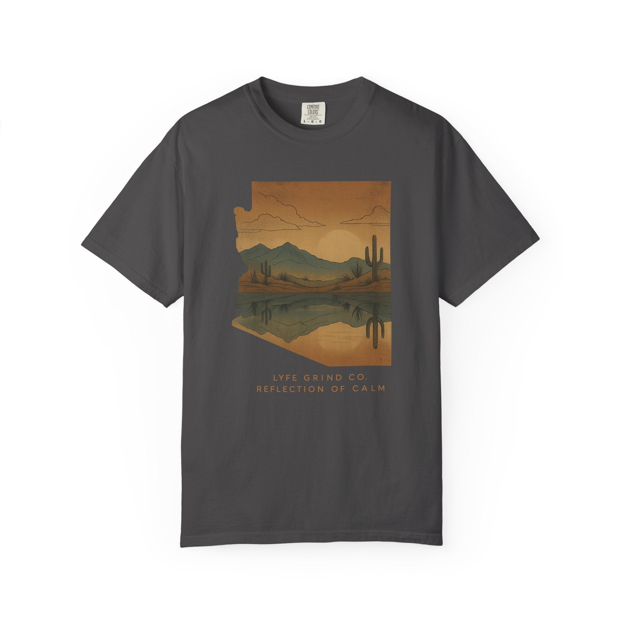 Reflection of Calm – Comfort Colors® 1717 Desert Art Tee | Lyfe Grind Co.