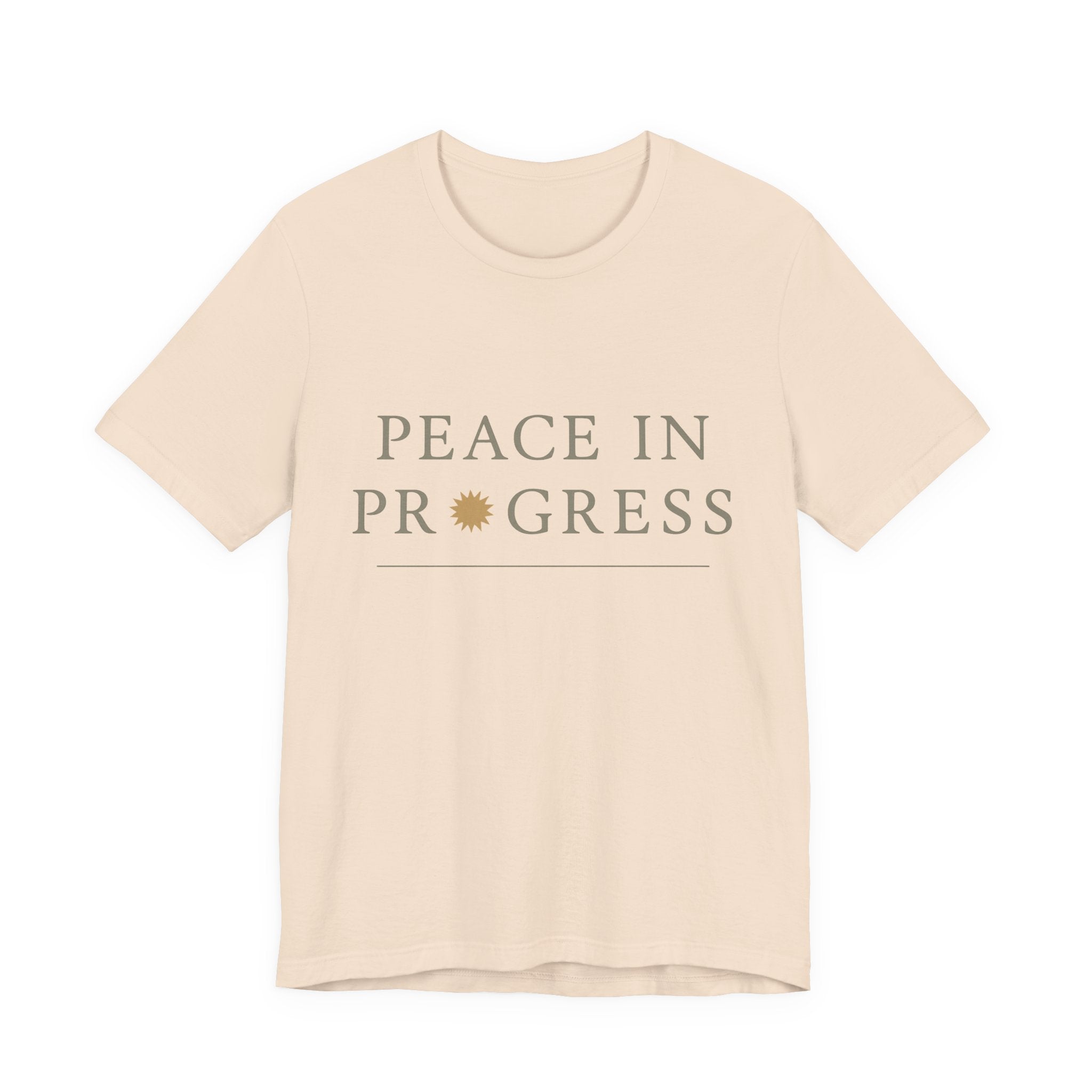 Peace in Progress – Minimalist Bone Typography Tee | Lyfe Grind Co.