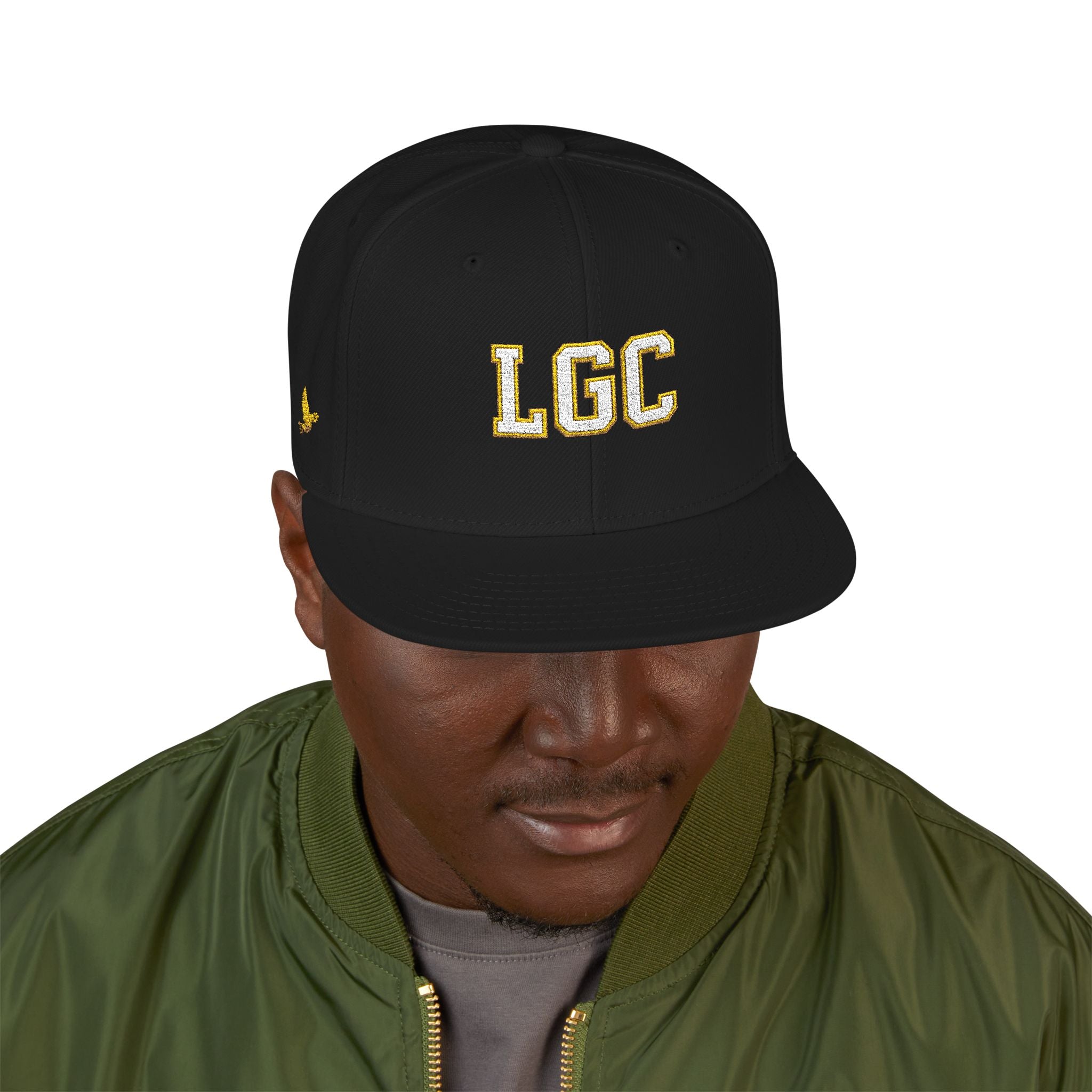 Lyfe Grind Co Snapback Hat – LGC Logo w/ Dove Detail | Premium Flat Brim Streetwear Cap