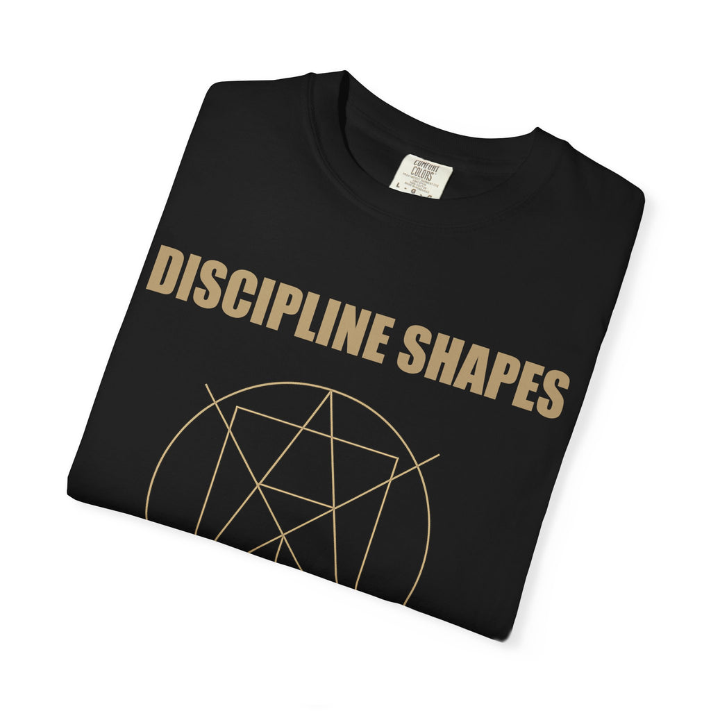 Discipline Shapes Destiny Tee – LyfeGrind Co. | Geometric Balance Series