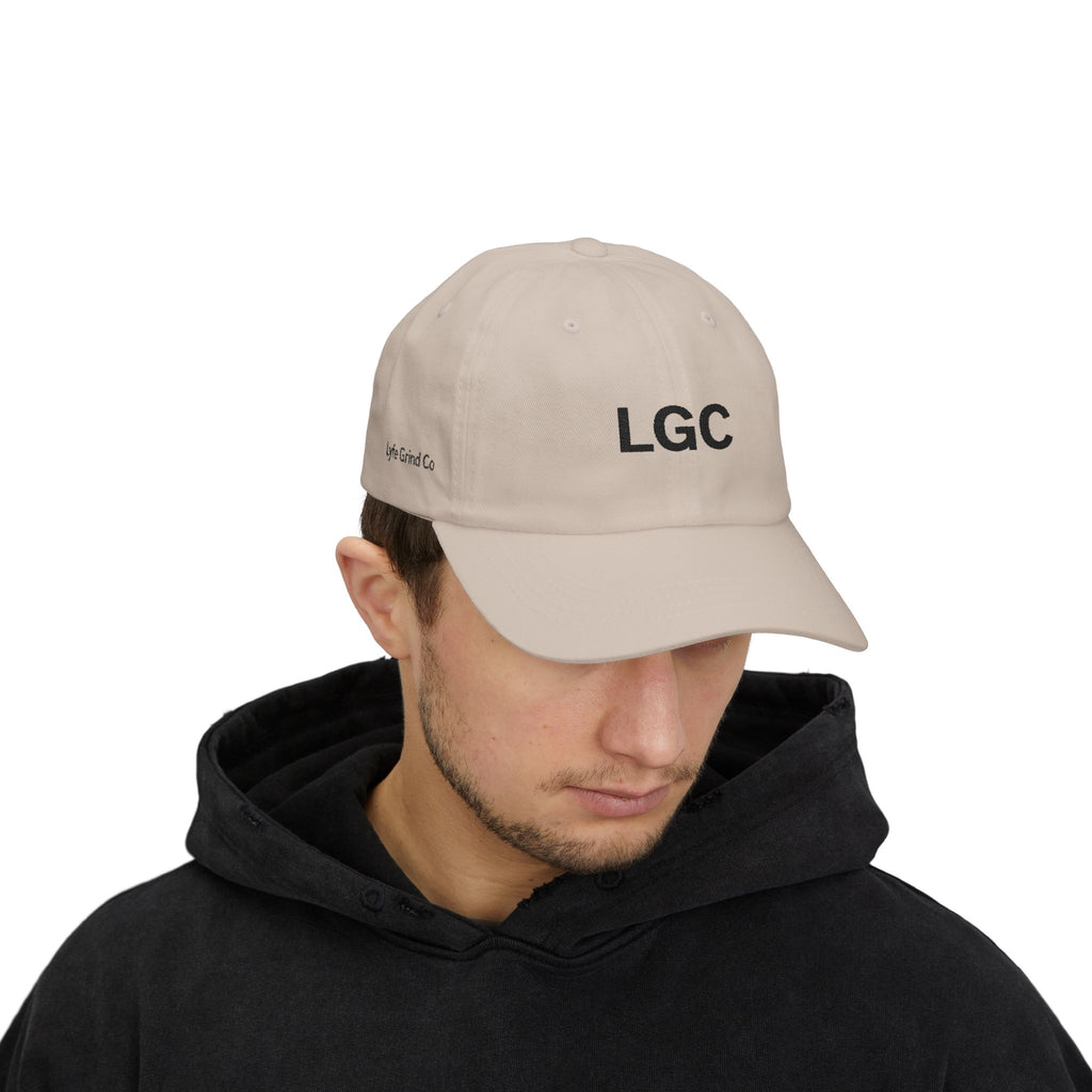 Lyfe Grind Co Dad Hat – LGC Minimal Logo Cap | Desert Streetwear Hat | Adjustable Strapback