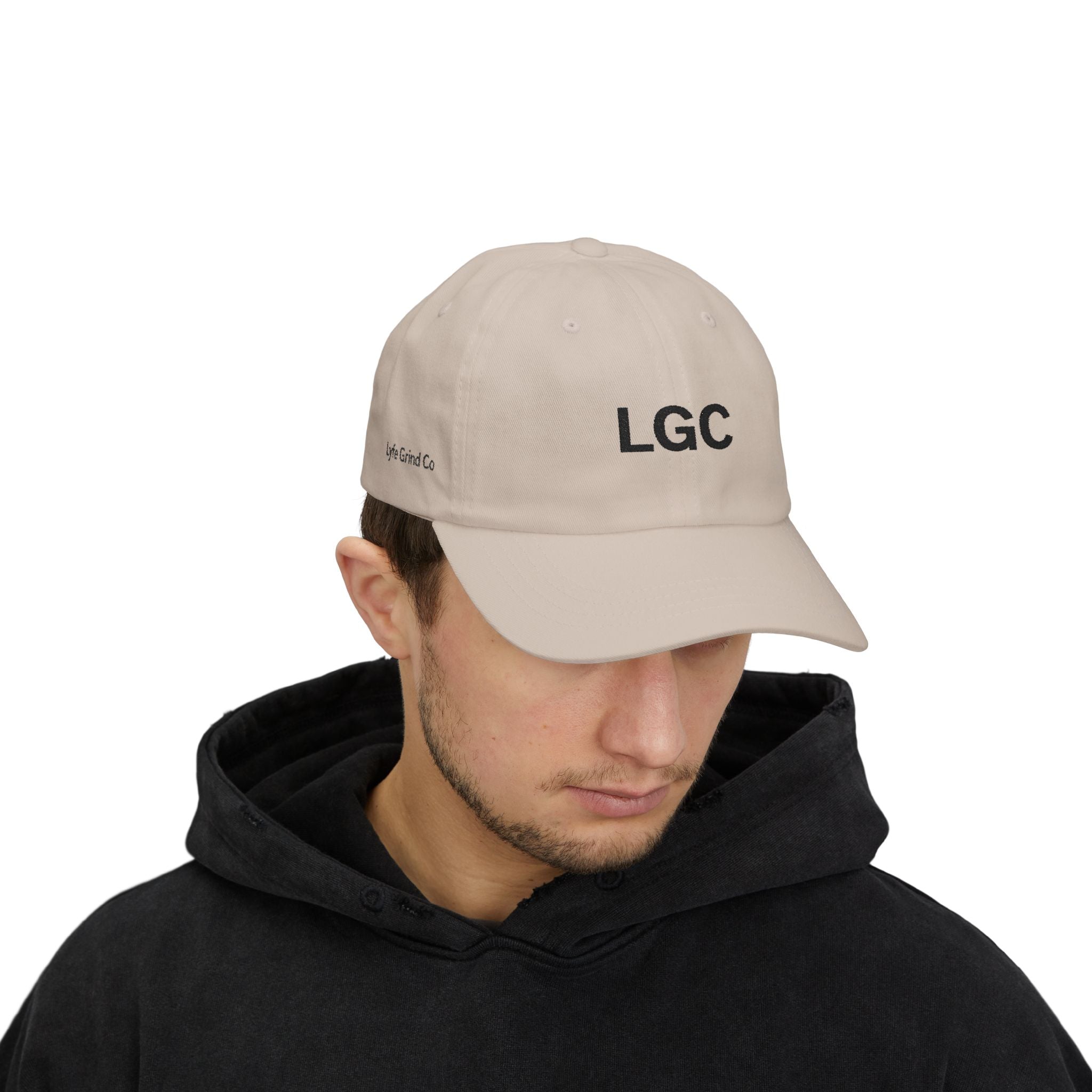 Lyfe Grind Co Dad Hat – LGC Minimal Logo Cap | Desert Streetwear Hat | Adjustable Strapback