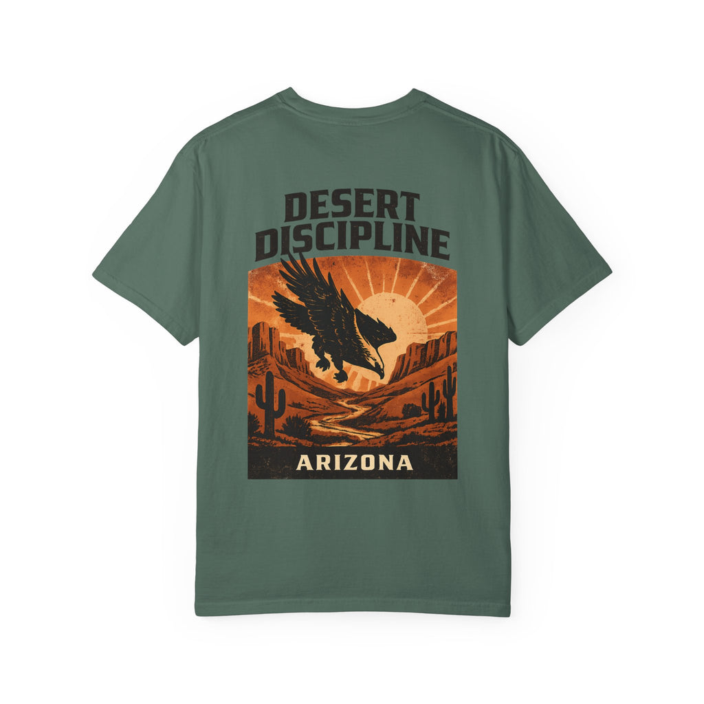 Desert Discipline T-Shirt | Arizona Desert Tee | Vintage Streetwear Graphic Shirt | Western Hawk Shirt | Lyfe Grind Co