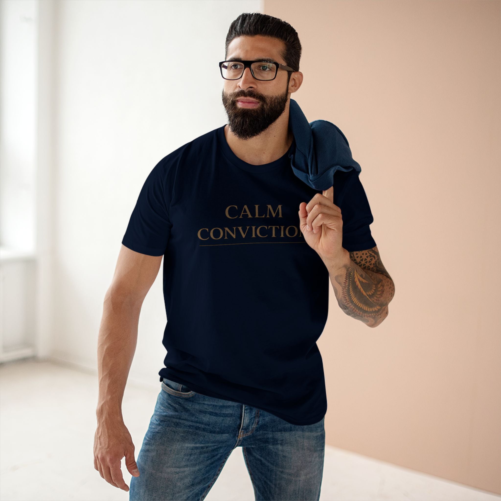 Calm Conviction – Minimalist Faith Streetwear Tee | Lyfe Grind Co.