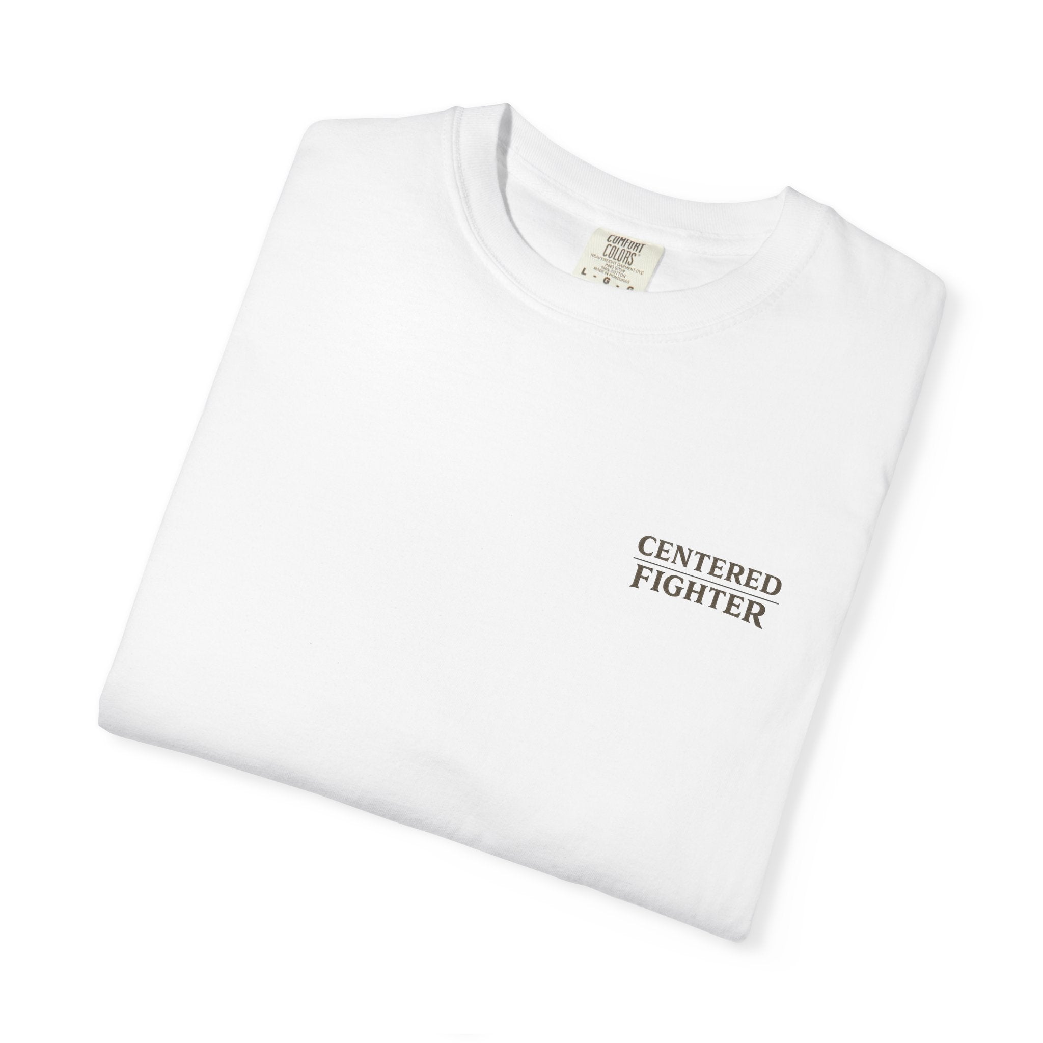 Centered Fighter Tee – LyfeGrind Co. | Angles Over Emotion | Geometric Balance Series