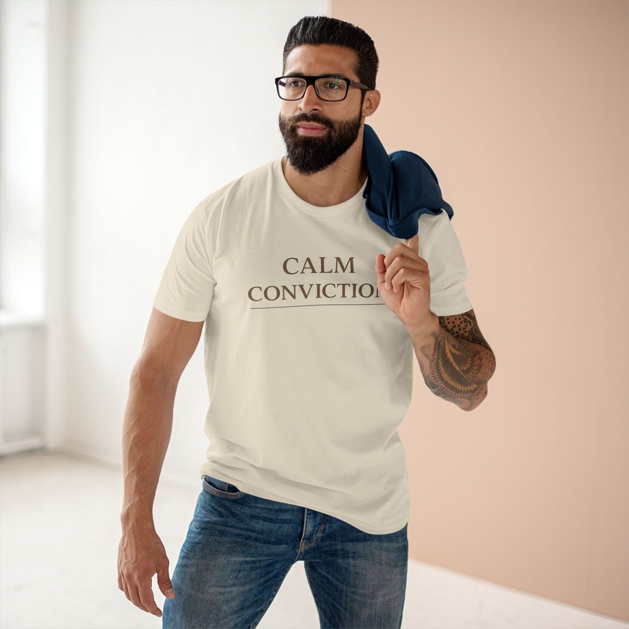 Calm Conviction – Minimalist Faith Streetwear Tee | Lyfe Grind Co.