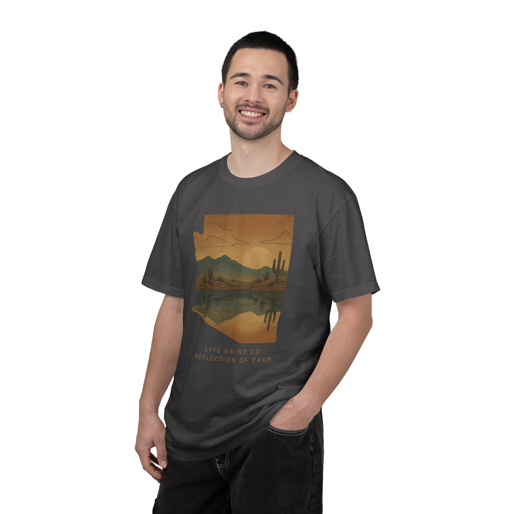 Reflection of Calm – Comfort Colors® 1717 Desert Art Tee | Lyfe Grind Co.