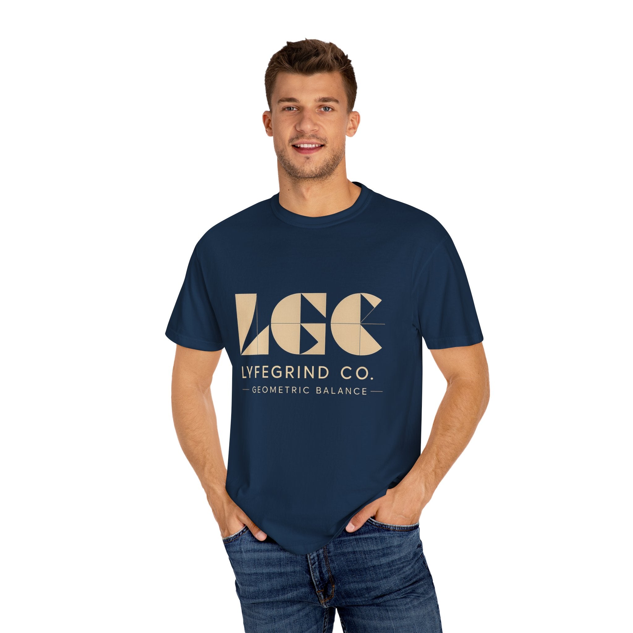 LGC Street Logo Tee – LyfeGrind Co. | Geometric Balance Series