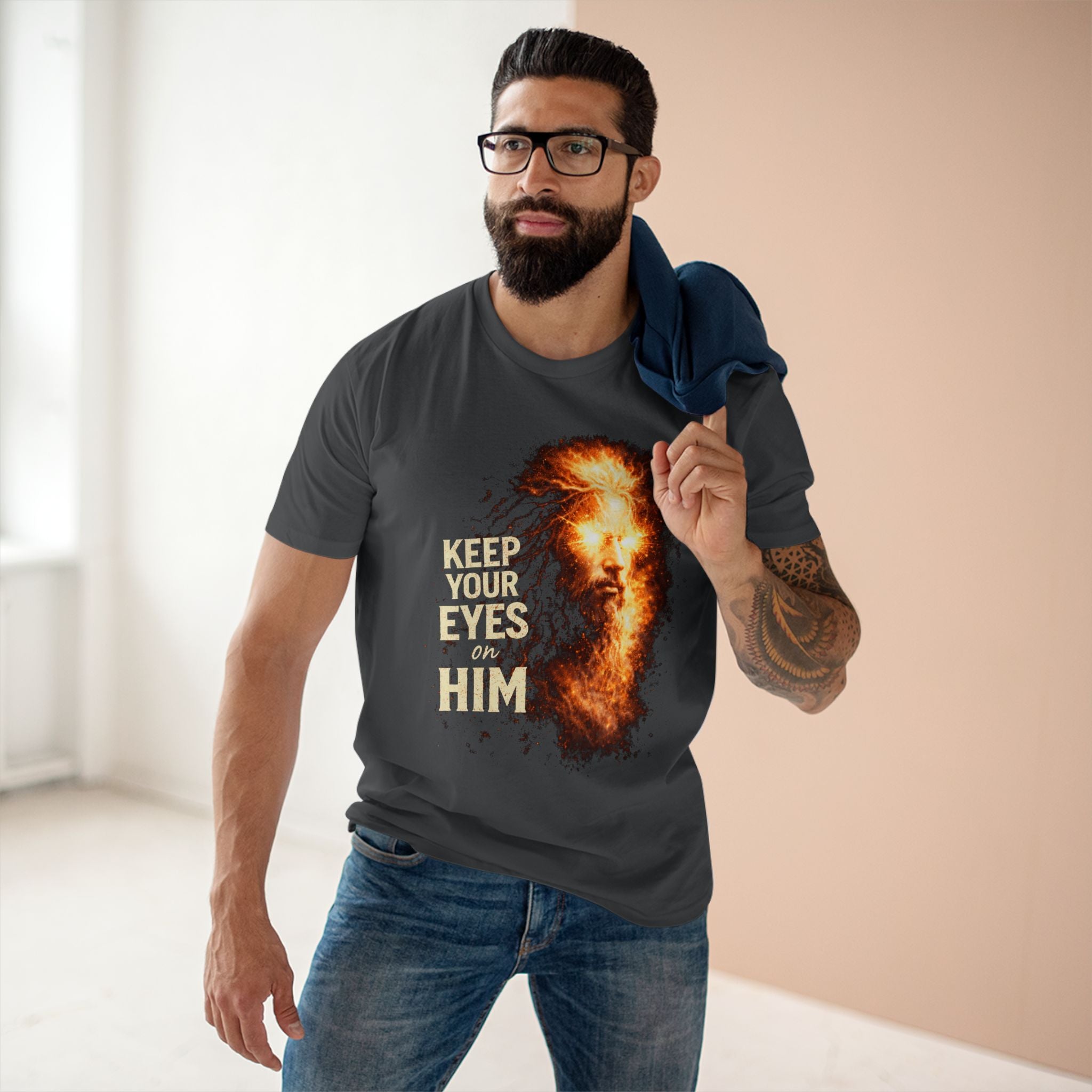 Keep Your Eyes on Him – Faith Streetwear Tee | Lyfe Grind Co.