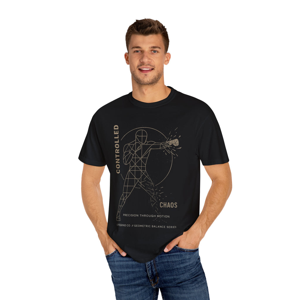 Controlled Chaos Tee – LyfeGrind Co. | Precision Through Motion | Geometric Balance Series