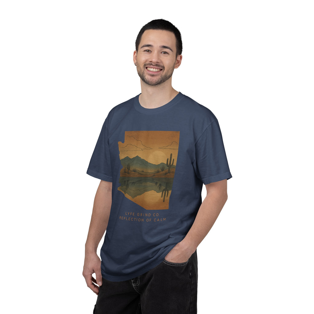 Reflection of Calm – Comfort Colors® 1717 Desert Art Tee | Lyfe Grind Co.