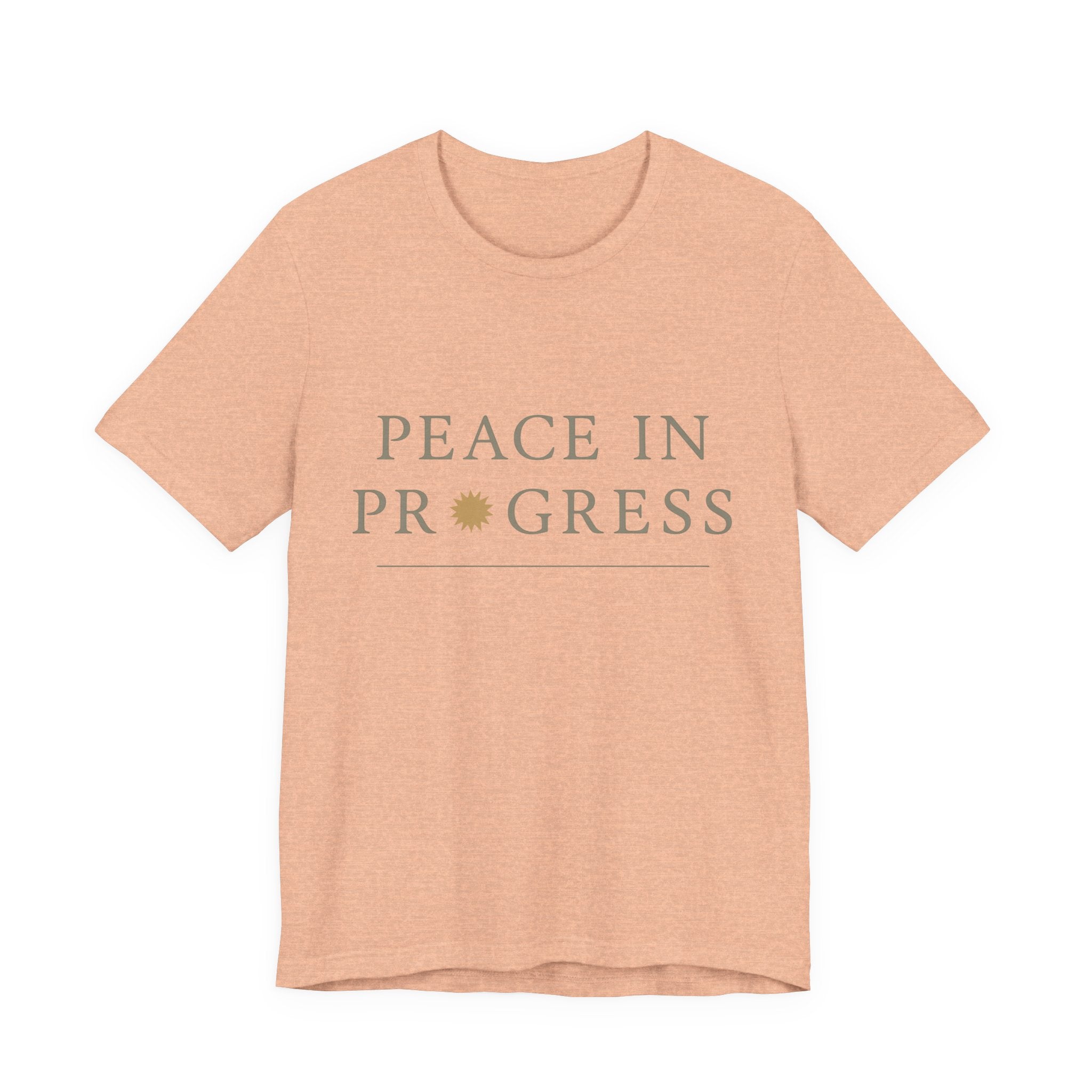 Peace in Progress – Minimalist Bone Typography Tee | Lyfe Grind Co.