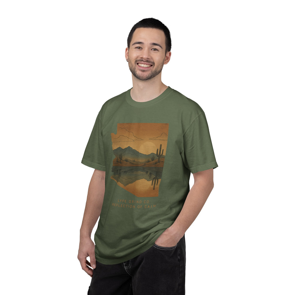Reflection of Calm – Comfort Colors® 1717 Desert Art Tee | Lyfe Grind Co.