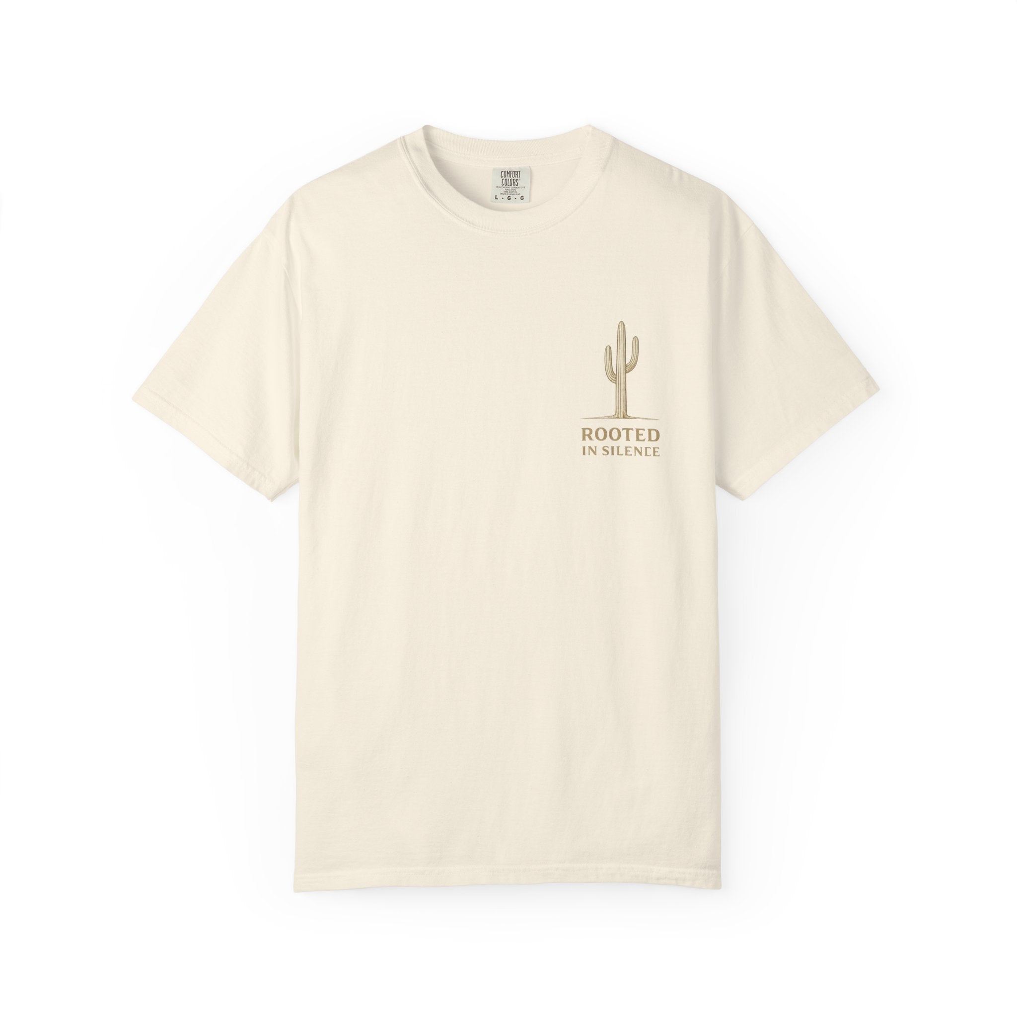 Rooted in Silence T-Shirt | Minimalist Desert Tee | Arizona Cactus Shirt | Vintage Streetwear Graphic | Lyfe Grind Co