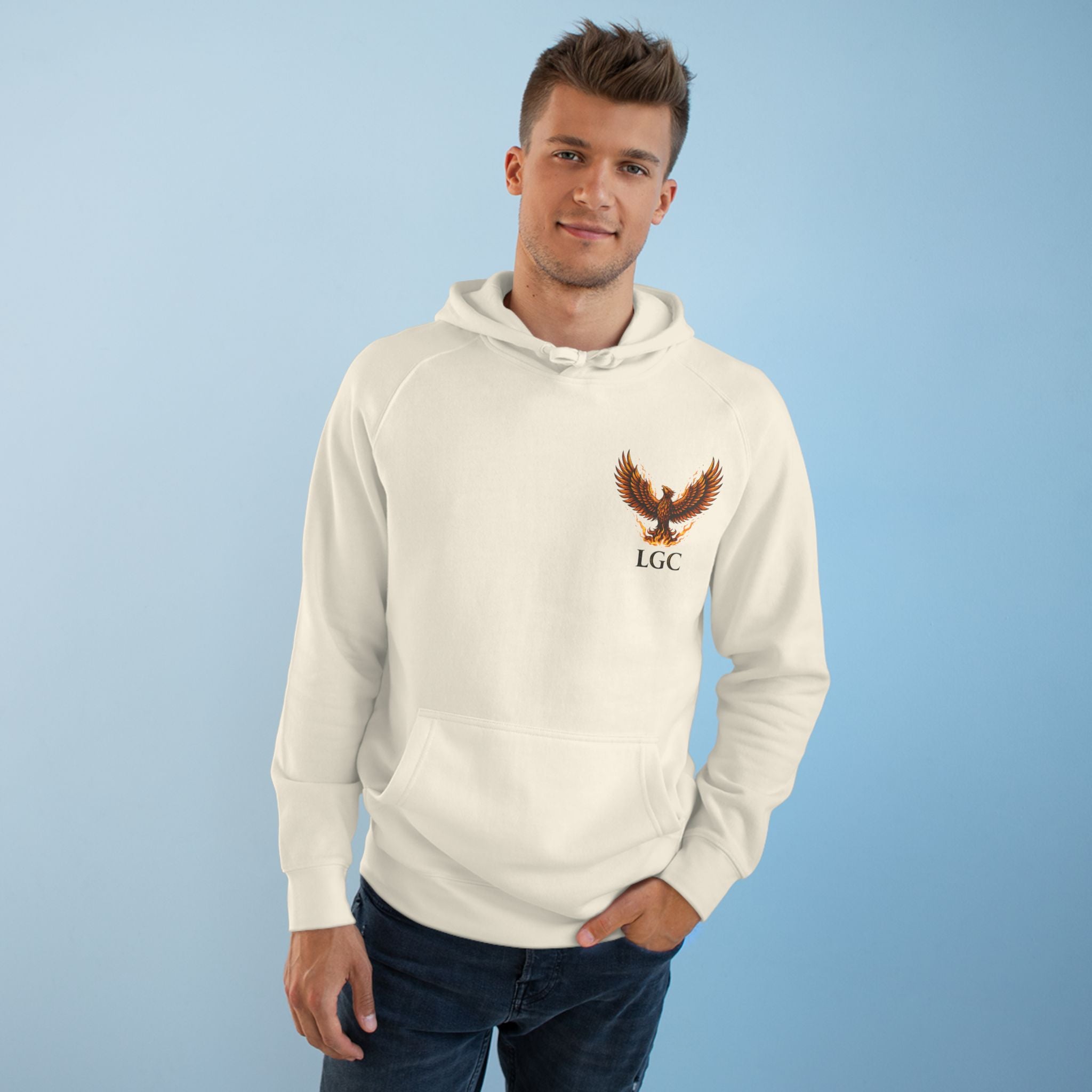 Lyfe Grind Co “Rise Again” Phoenix Hoodie – Streetwear Graphic Pullover, Motivational Gym Hoodie, Faith-Based Resilience Sweatshirt