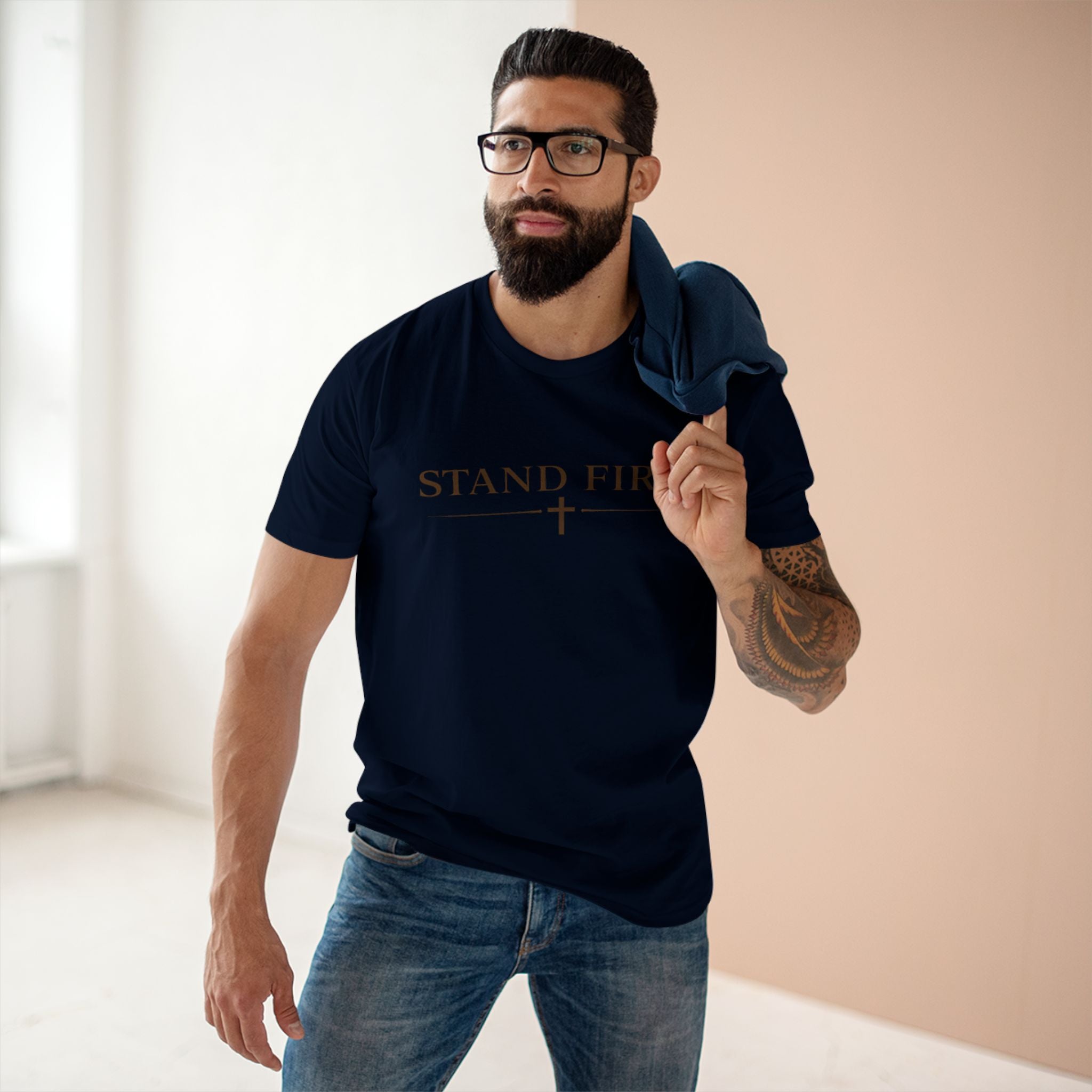 Stand Firm – Minimalist Christian Streetwear Tee | Faith-Based Apparel by Lyfe Grind Co.