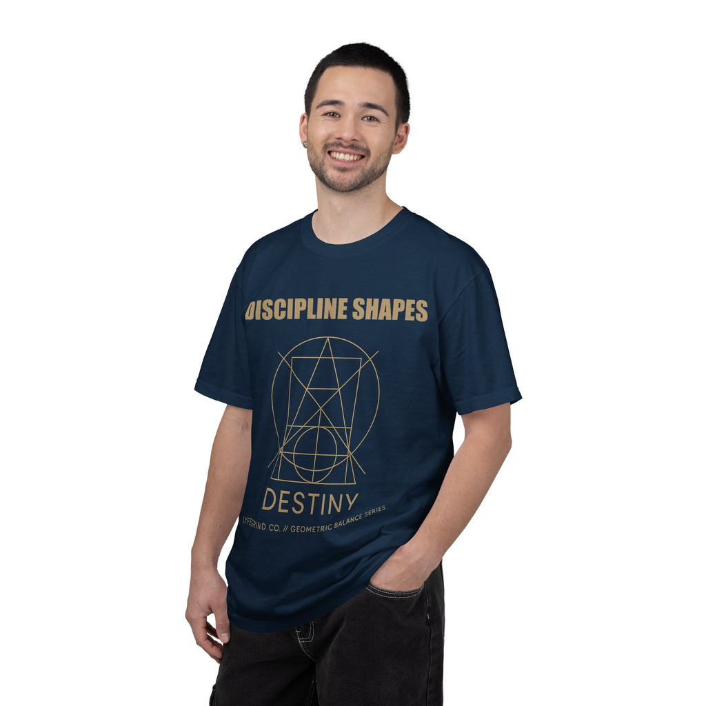 Discipline Shapes Destiny Tee – LyfeGrind Co. | Geometric Balance Series
