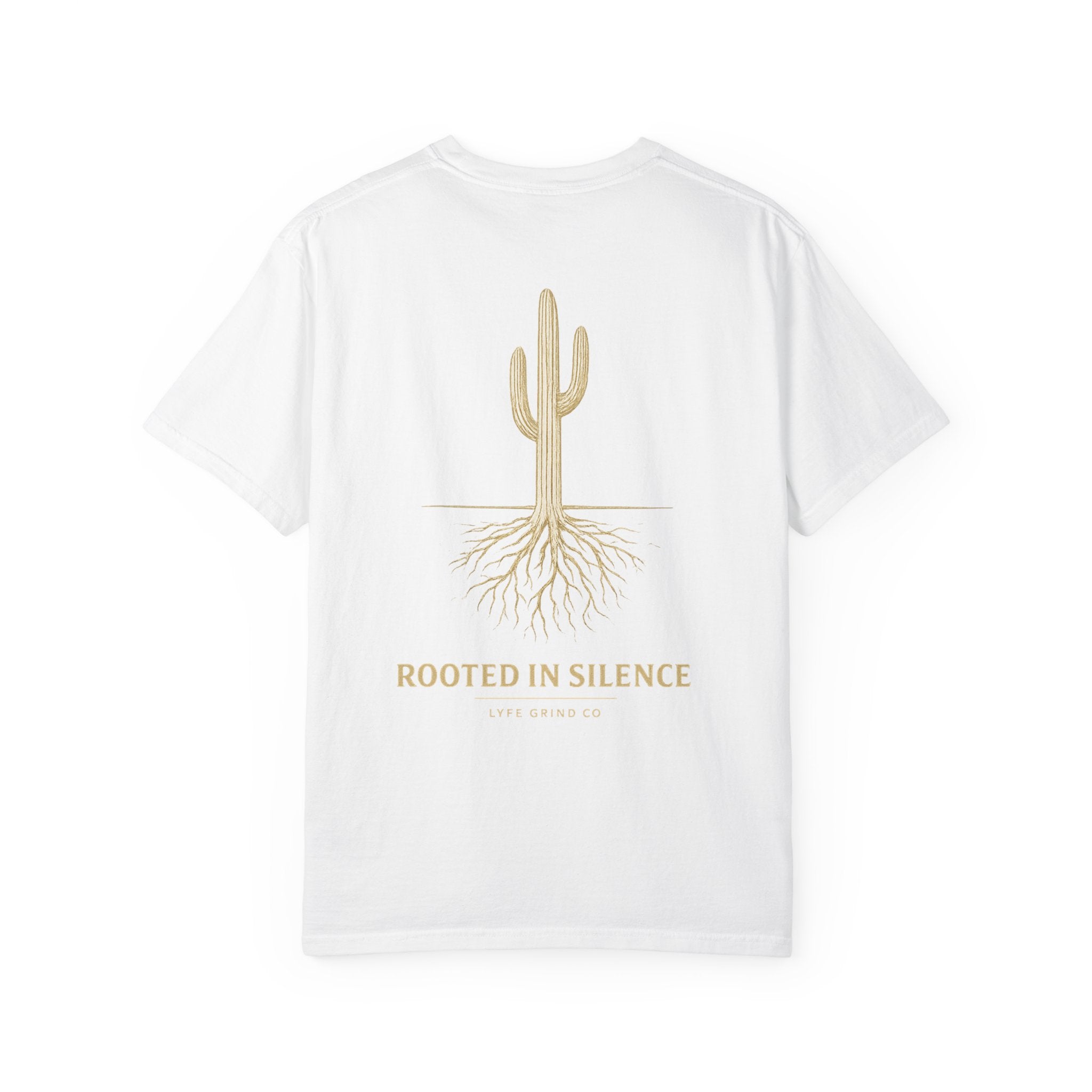 Rooted in Silence T-Shirt | Minimalist Desert Tee | Arizona Cactus Shirt | Vintage Streetwear Graphic | Lyfe Grind Co
