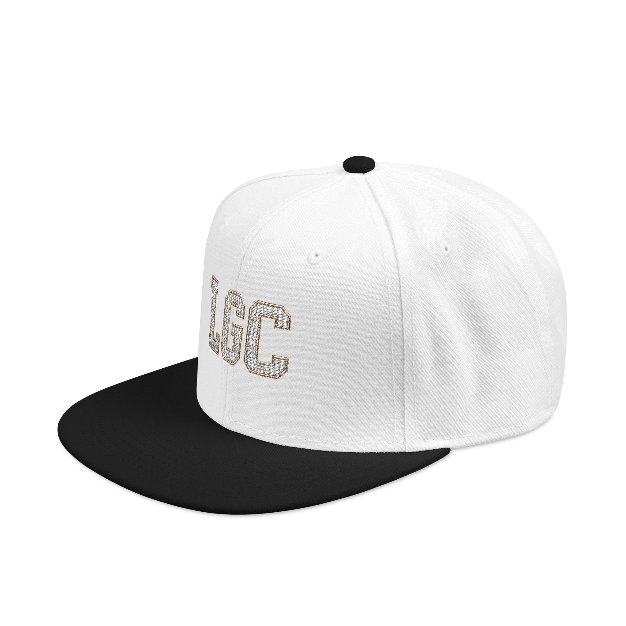 Lyfe Grind Co Snapback Hat – LGC Logo w/ Cross Detail | Faith-Based Streetwear Flat Brim Cap