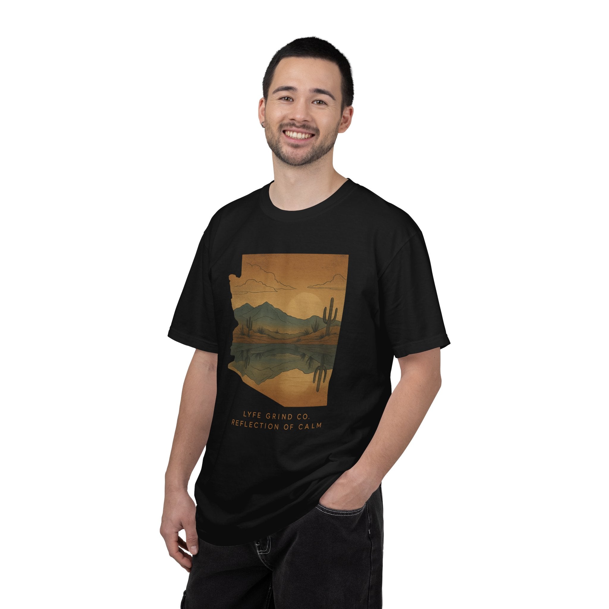 Reflection of Calm – Comfort Colors® 1717 Desert Art Tee | Lyfe Grind Co.