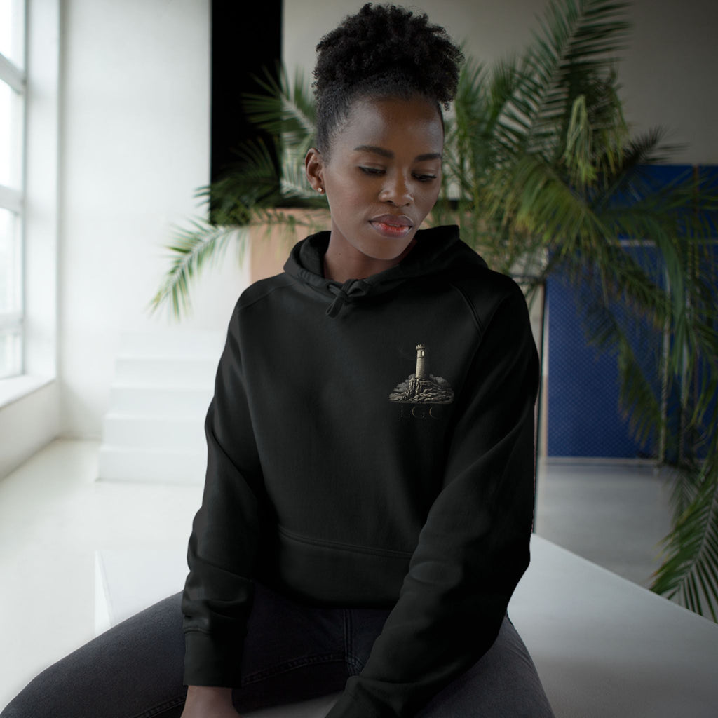 Lyfe Grind Co “Stand Guard” Watchtower Hoodie – Streetwear Graphic Pullover, Discipline & Resilience Hoodie, Minimal Front / Bold Back Sweatshirt