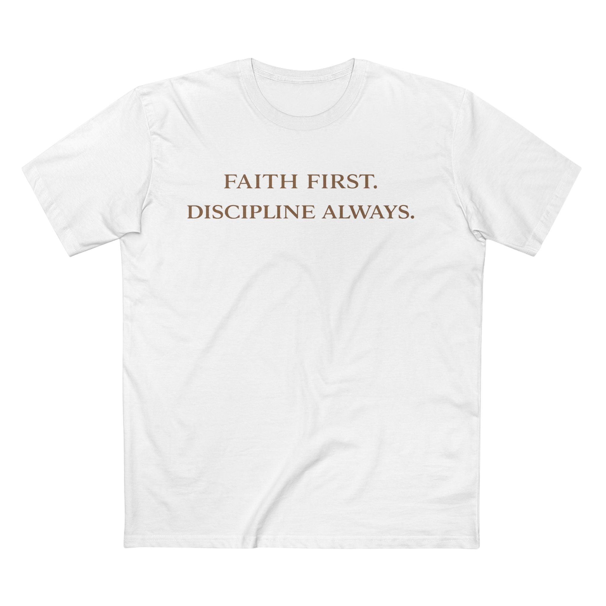 Faith First. Discipline Always. – Minimalist Christian Streetwear Tee | Lyfe Grind Co.