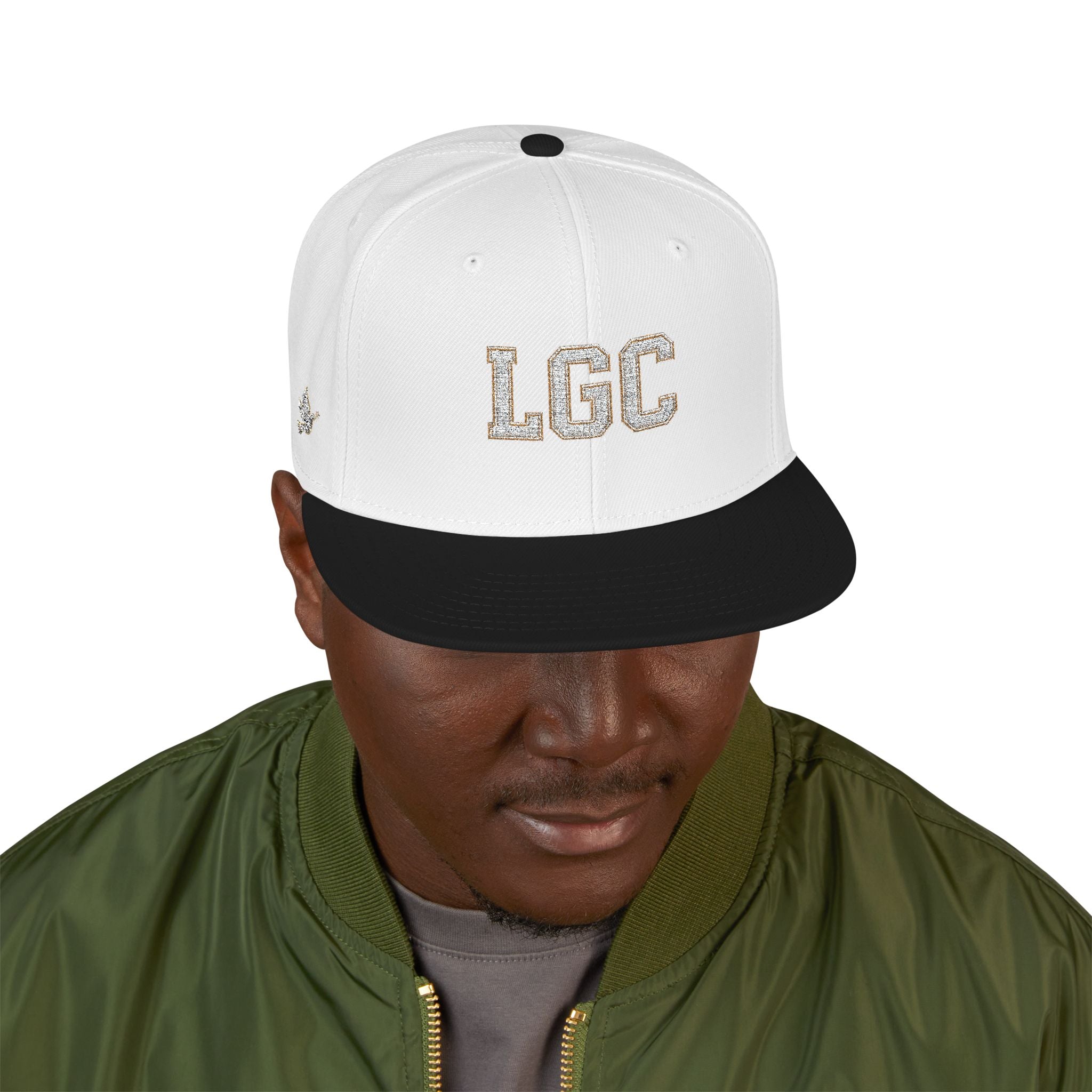 Lyfe Grind Co Snapback Hat – LGC Logo w/ Dove Detail | Premium Flat Brim Streetwear Cap