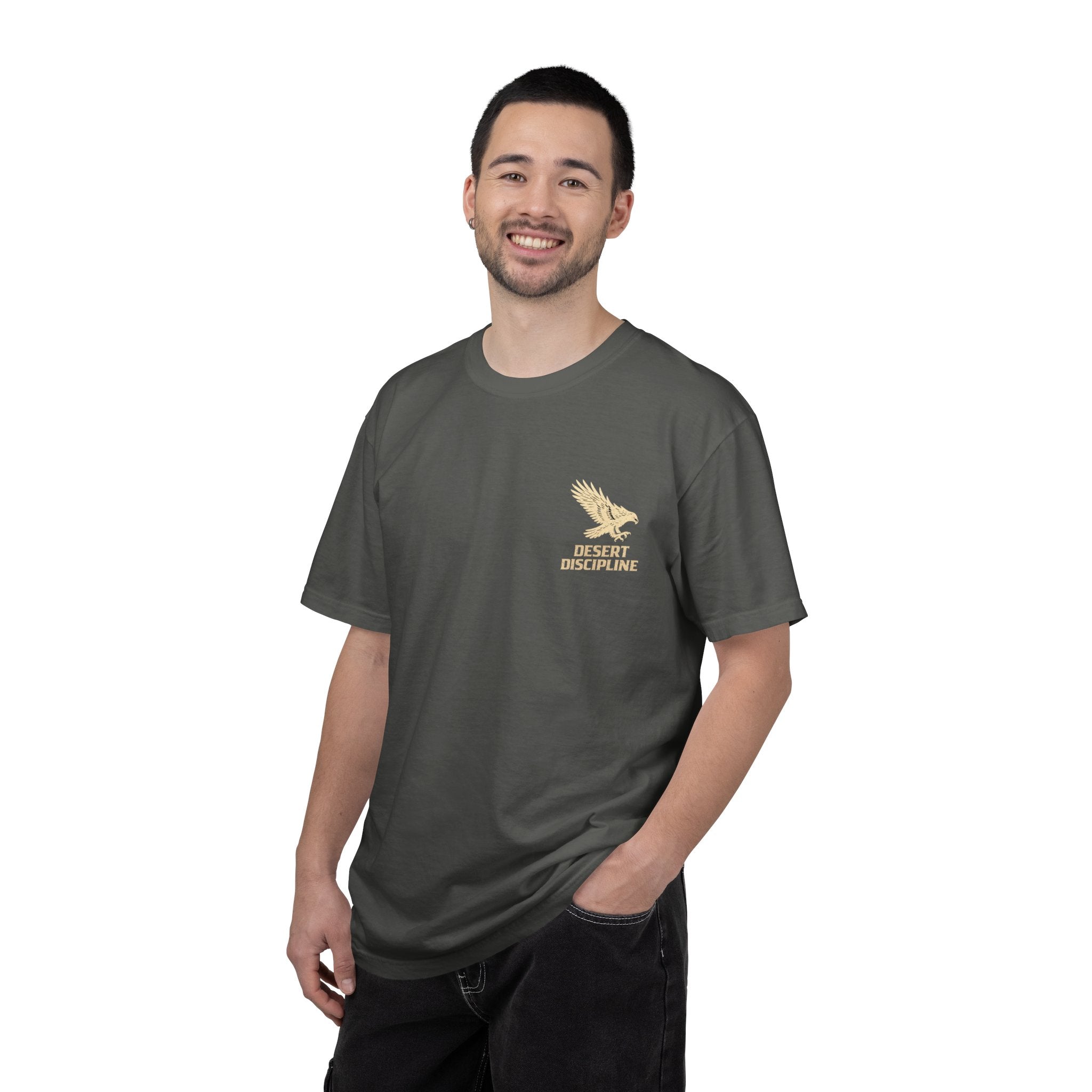 Desert Discipline T-Shirt | Arizona Desert Tee | Vintage Streetwear Graphic Shirt | Western Hawk Shirt | Lyfe Grind Co