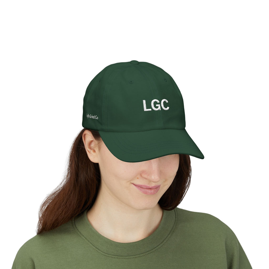 Lyfe Grind Co Dad Hat – LGC Minimal Logo Cap | Desert Streetwear Hat | Adjustable Strapback