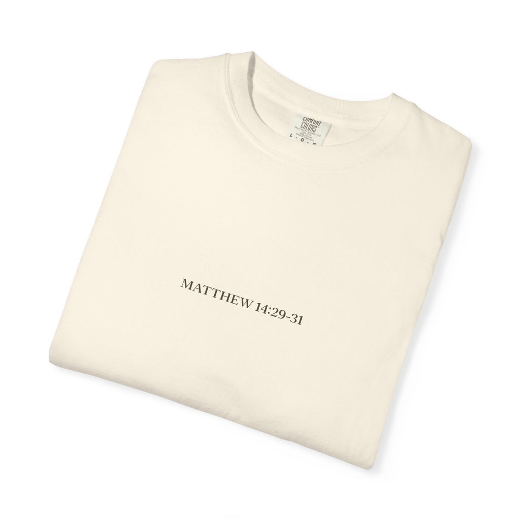 Faith Walks Doubt Sinks T-Shirt – Matthew 14:29–31 Christian Streetwear